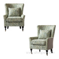 Flower Fabric Leisure Armed Accent Chair